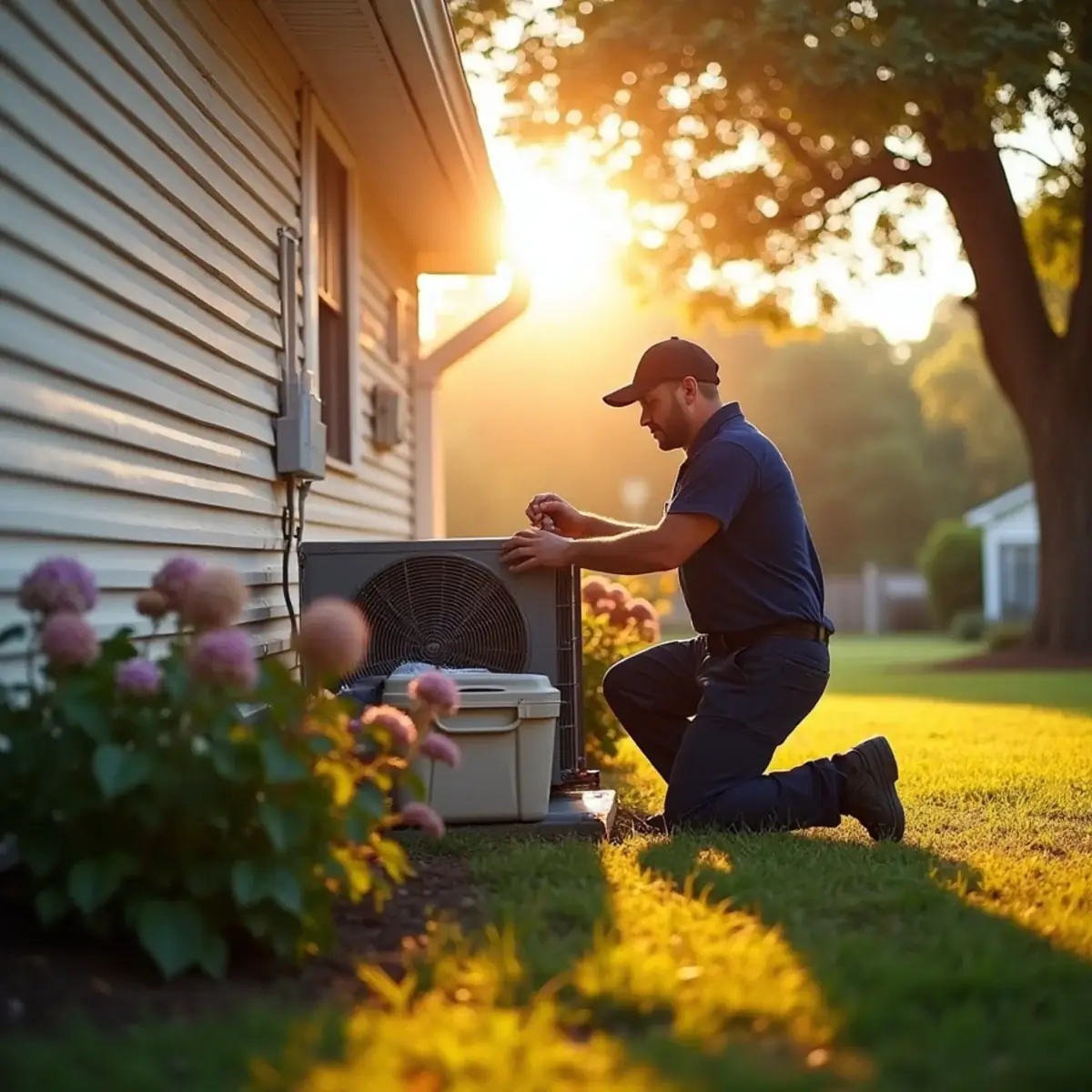 Emergency AC repair during a summer heat wave in Burlington, NC