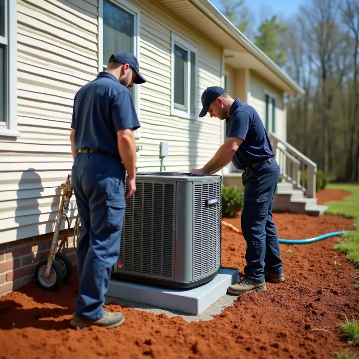 New HVAC system installation at a Burlington, NC home